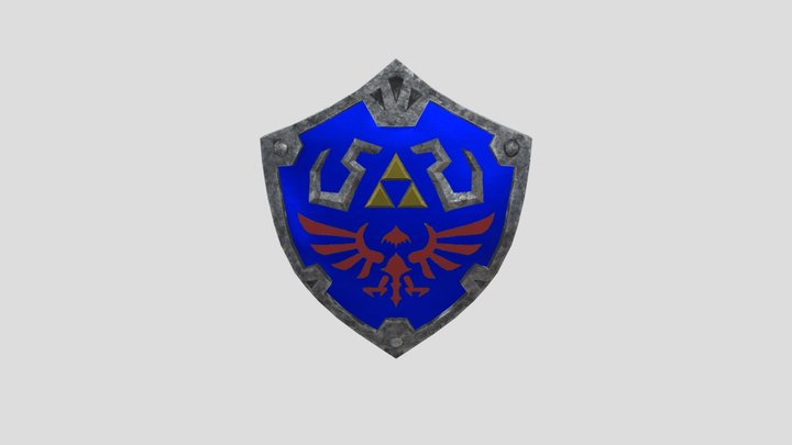 E11_RushtonR Hylian Shield 3D Model