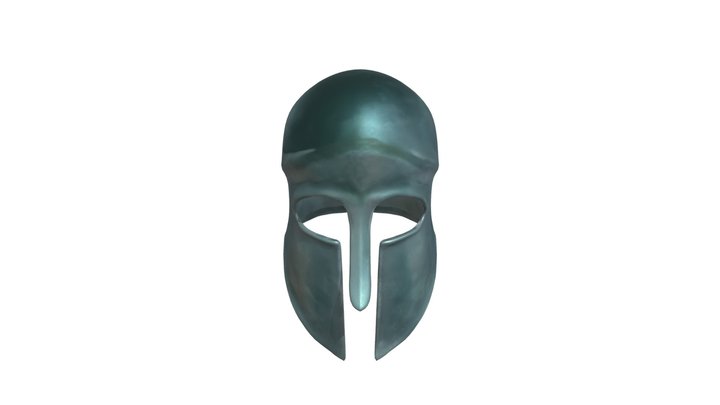 Ancient Greek warrior helmet 3D Model