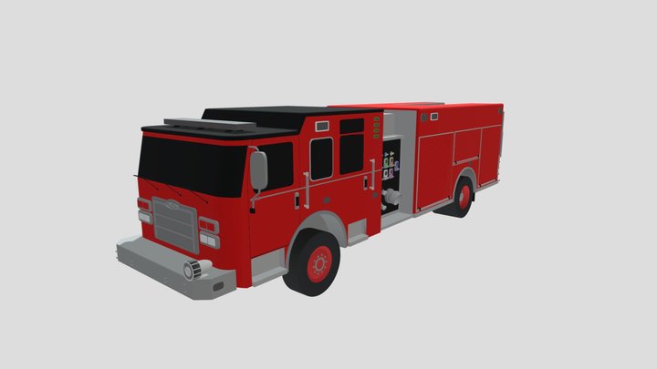 American Fire Engine 3D Model