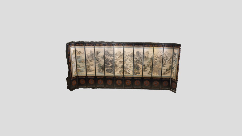 Chinese Painted Screen