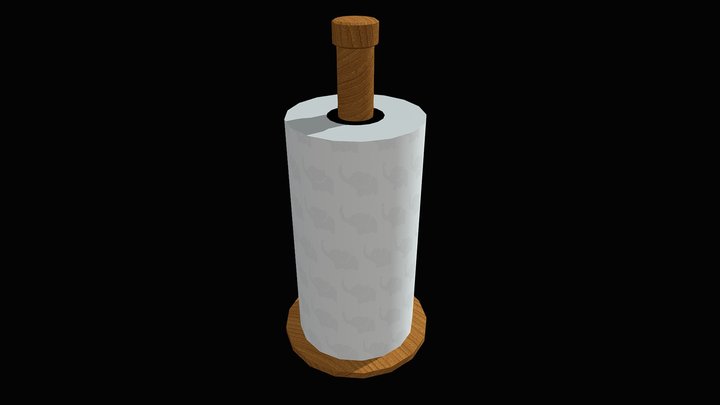 Tissue roll - patterned 3D Model 3D Model