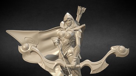 Drow Ranger (DOTA2) 3D Model