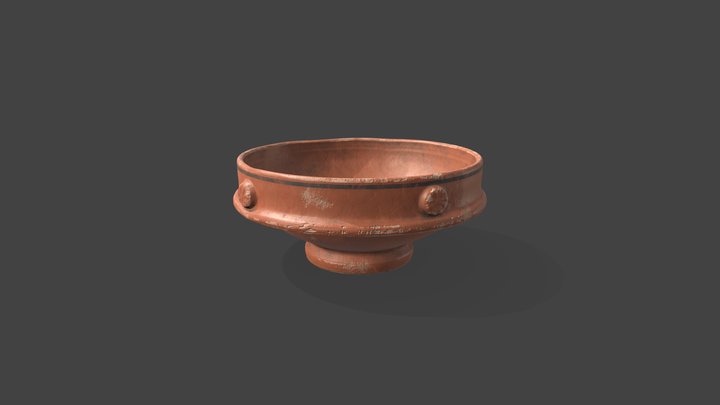 Cuenco de terra sigillata itálica 3D Model