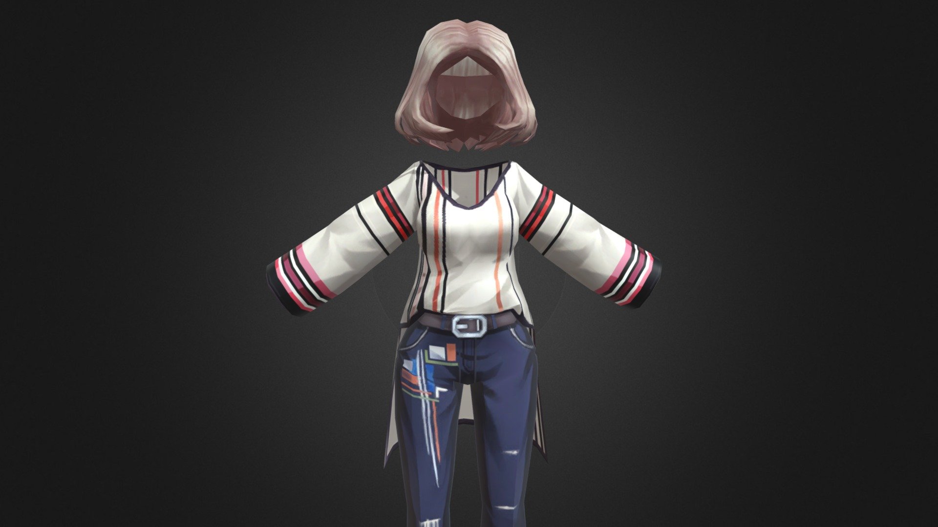 Female Anime Dress - 3D model by Ali 3D (@ali3dexpress) [4baf2e9 ...