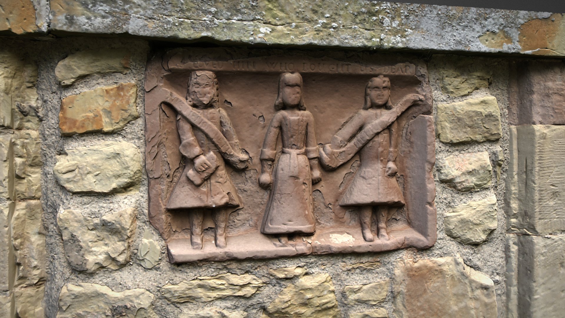 Fogo Kirkyard memorial panel, Scottish Borders