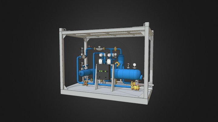 WELL FLOW PRODUCTION RATE METERING UNIT 3D Model