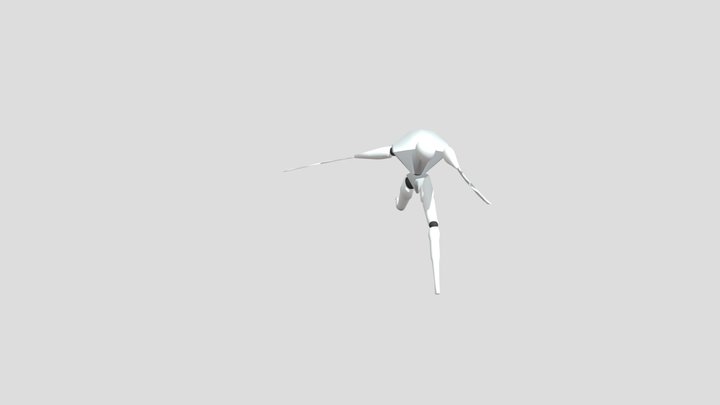 Robot with swords for arms 3D Model