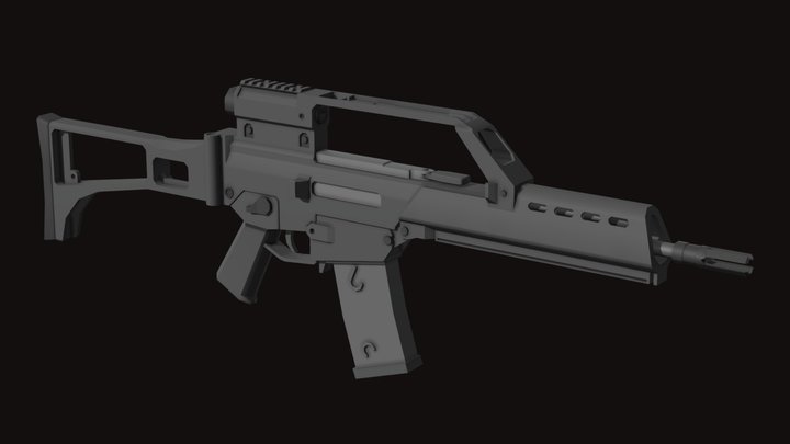 h&k g36k 3D Model