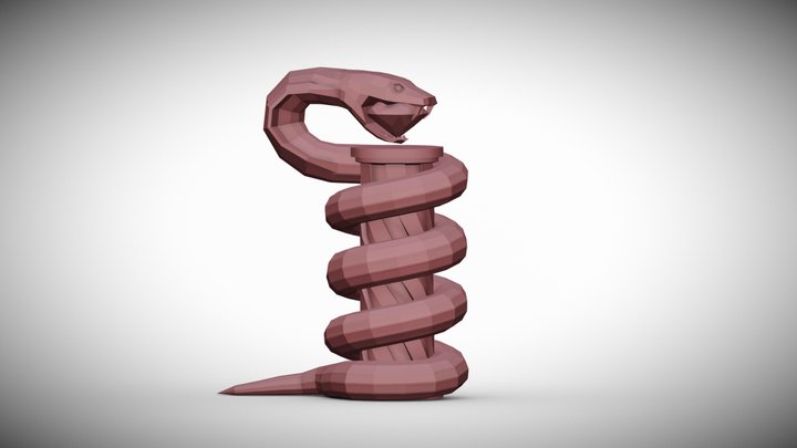 Snake statue 3D Model