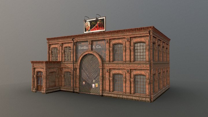 Modular industrial building 3D Model