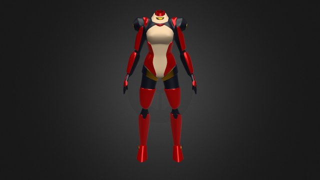 Female Robot 3D Model