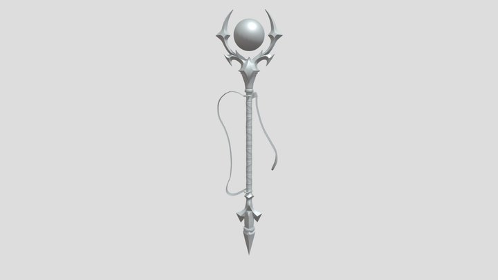 Plate04_Clerino_Magic Staff 3D Model