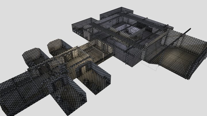 Basement level of an abandoned prison (WIP) 3D Model
