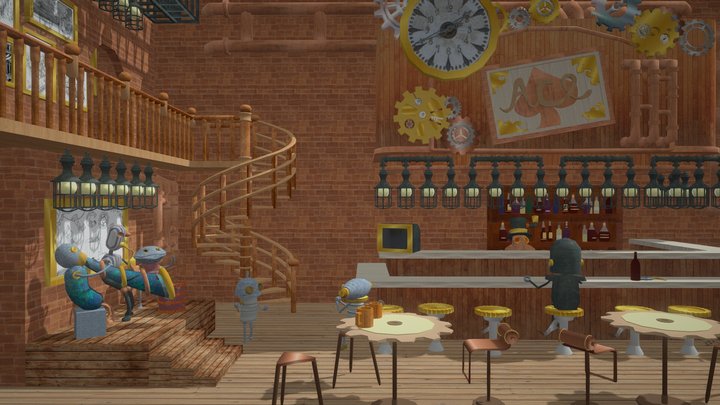 機器人酒吧 3D Model