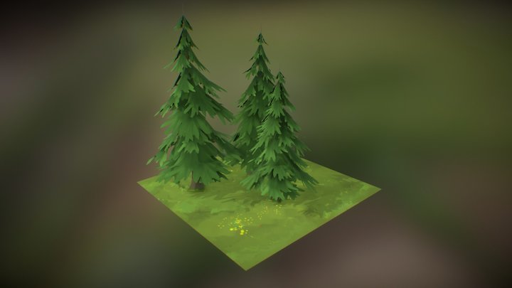 Pine Tile 3D Model