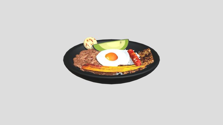 Bandeja paisa / Comida colombiana 3D Model