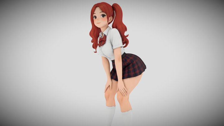 Sexy Schoolgirl 3D Model
