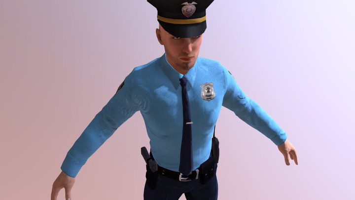 Police Guy 3D Model