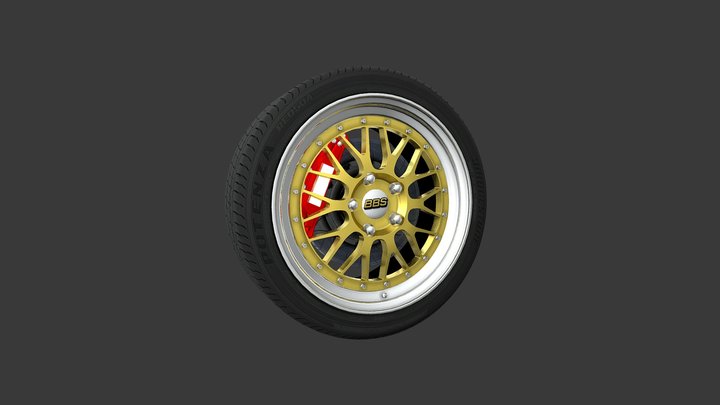 BBS E49 scalable and printable rim 3D model 3D printable