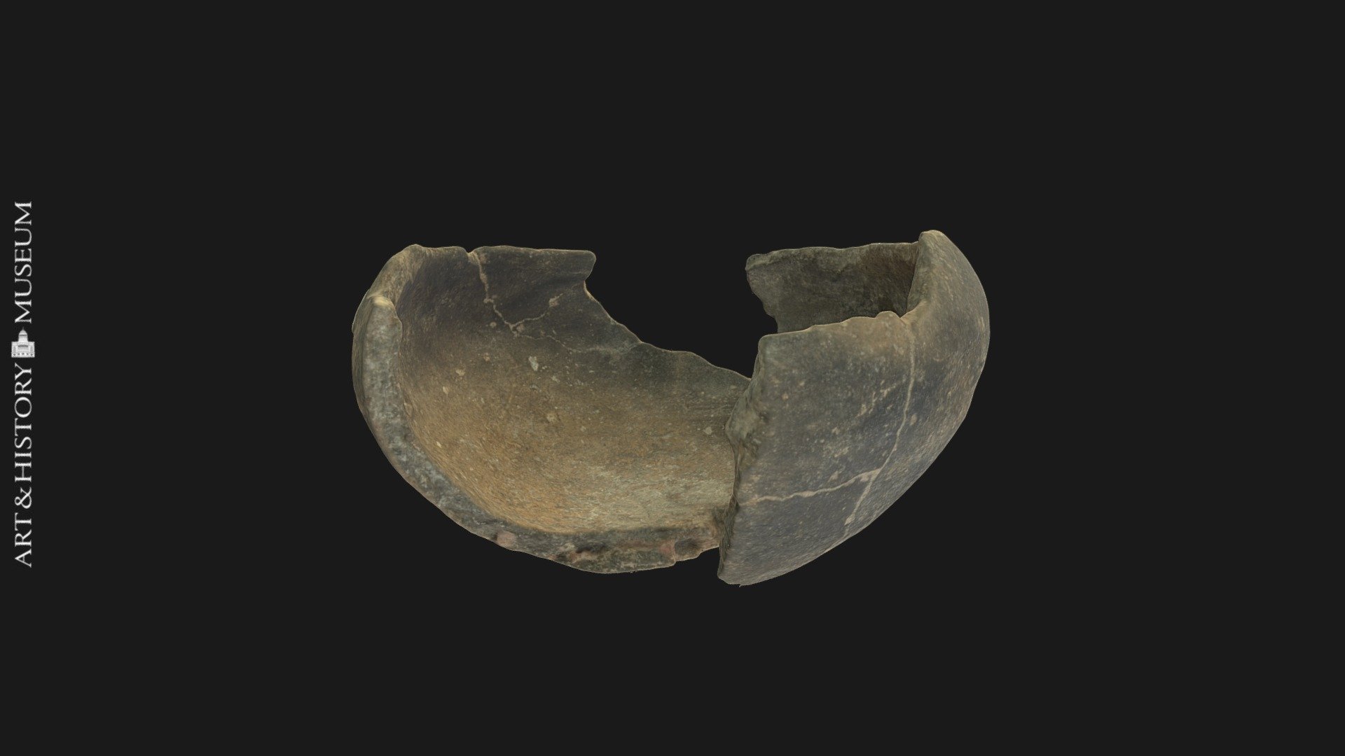 Bowl with conical base and receding rim