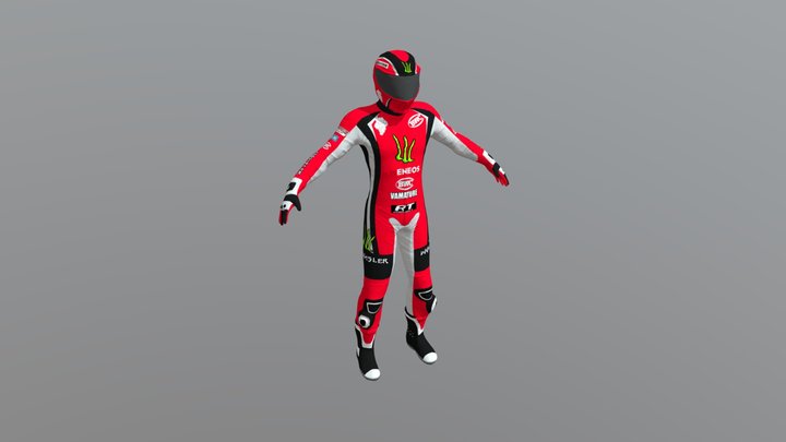 Motorcycle Racer 3D Model