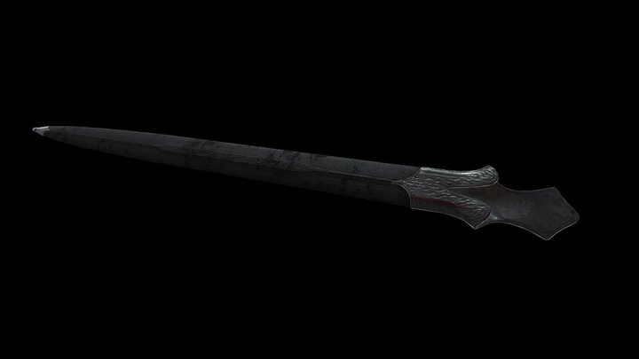 Dark Fantasy Sword Scabbard 3D Model