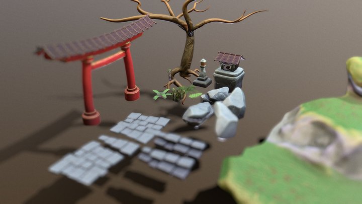Fantasy garden - Assets 3D Model