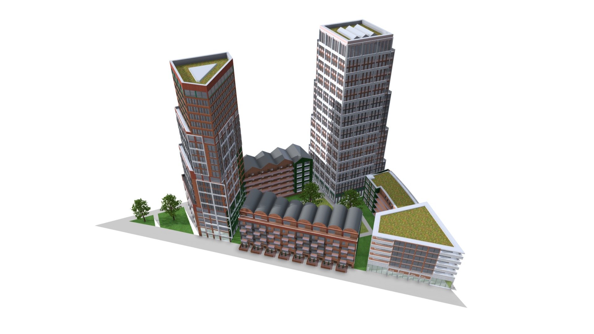 TW_block types_apartments and tall buildings - 3D model by Capita Place ...