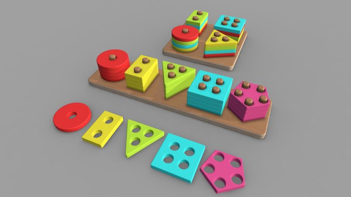 3D model Children Toy Shapes VR / AR / low-poly