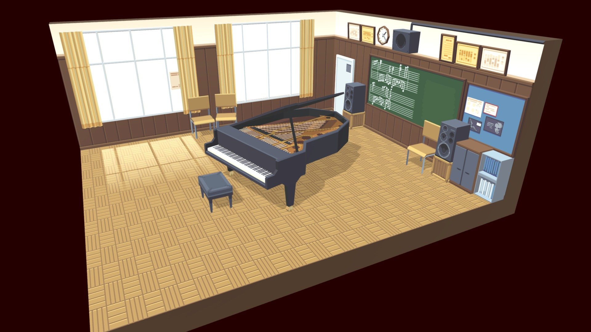 Music Room - 3D model by HenryLutece [4bc3b99] - Sketchfab