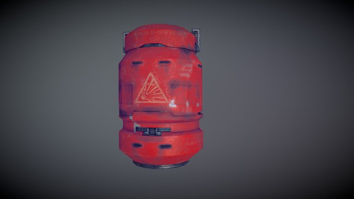 Explosive Barrel 3D Model