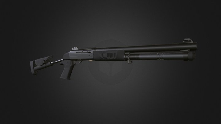 Benelli M1014 3D Model