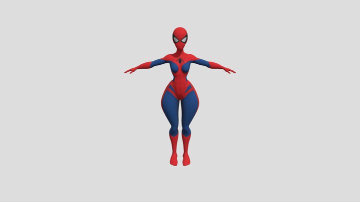 Spider Woman Rigged 3D Model