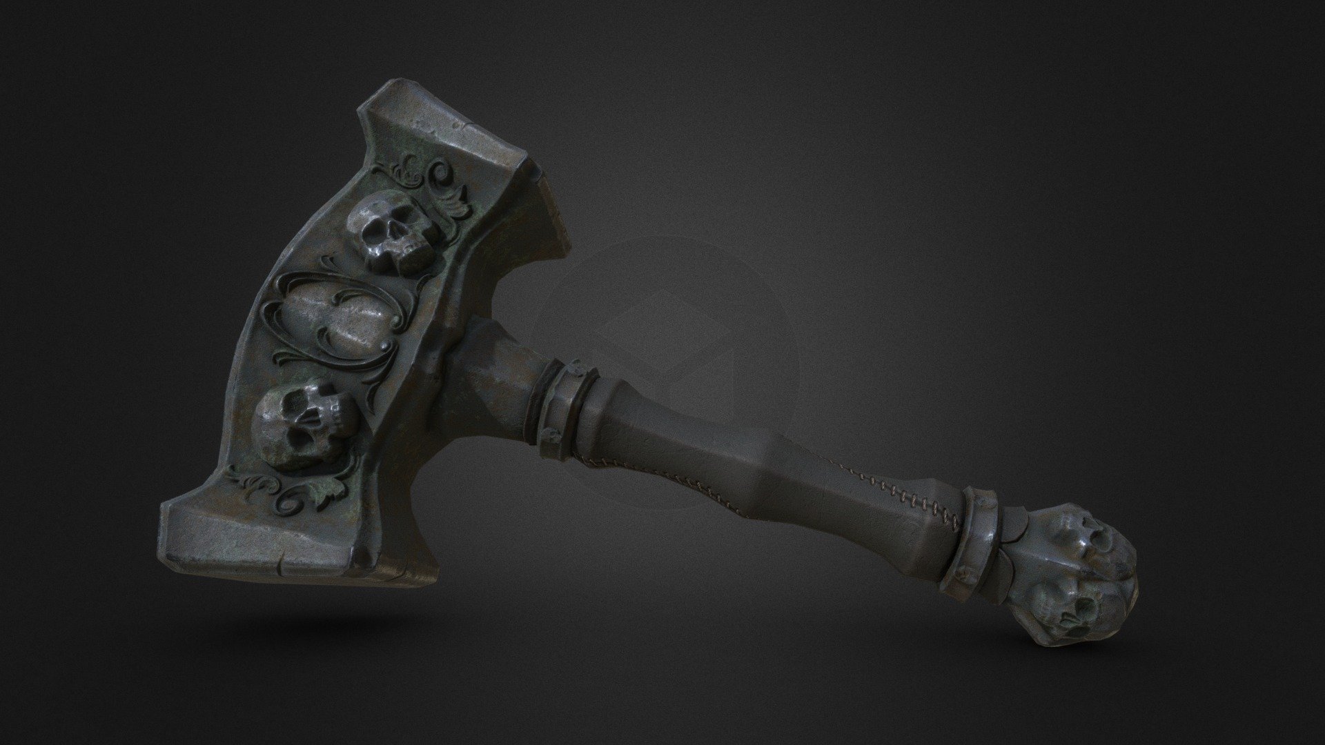 Skull hammer 3D model by Simplix [4bc536e] Sketchfab