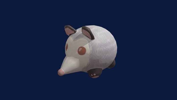 Lights Out - Opossum Plush Toy 3D Model