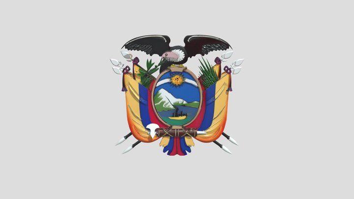 Escudo Ecuatoriano 3D Model