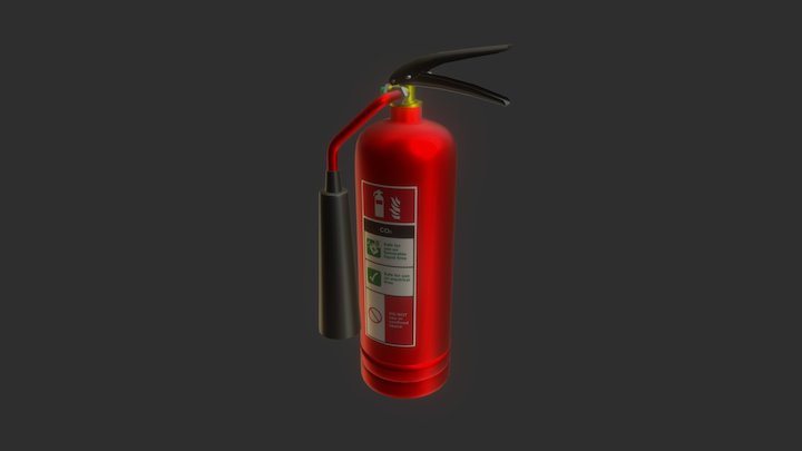 Fire Extenguisher - CO2 3D Model