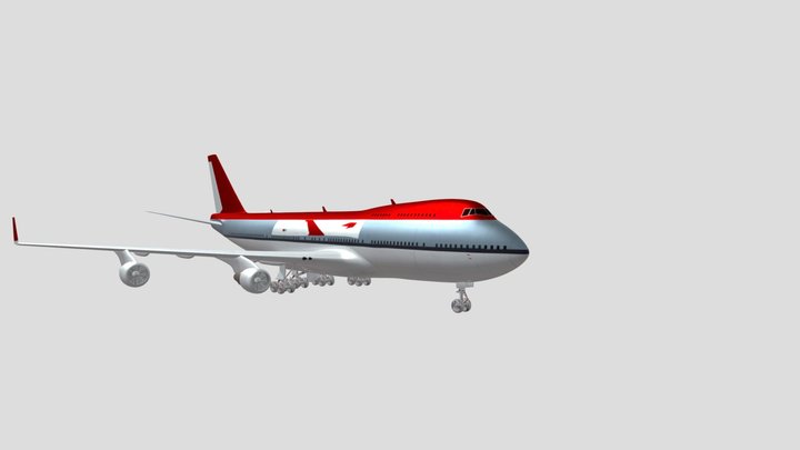 Boeing 747 Northwest 3D Model