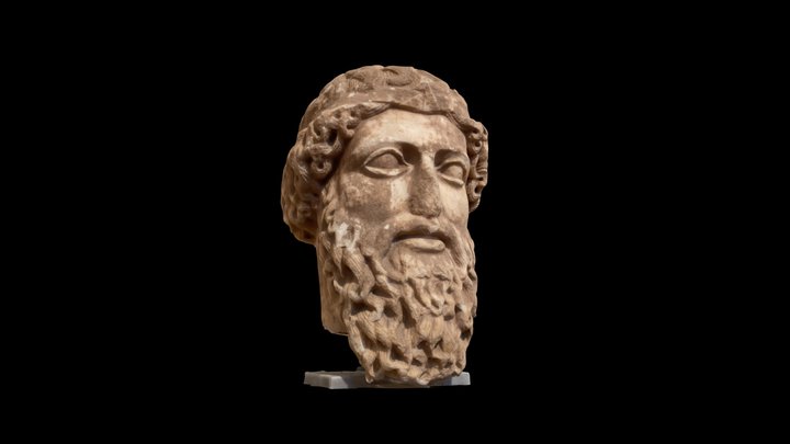 Piraeus, head of a bearded Greek god 3D Model