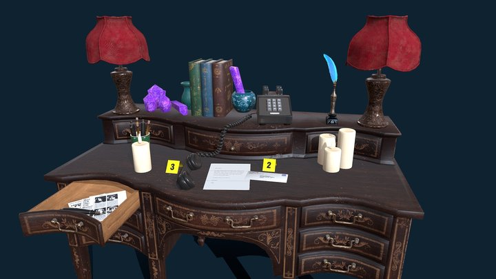 Ubisoft Next 2023 | 3D Art - Psychic's Desk 3D Model