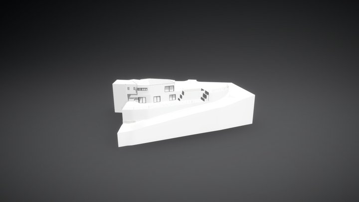 Maison Castellet 1 + Terrain 3D Model