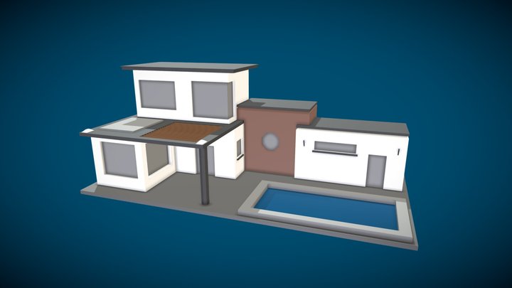 Low Poly Residence 3D Model