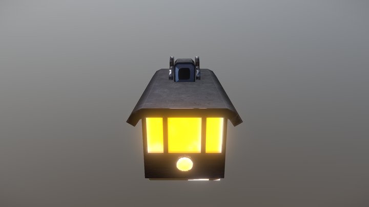 Steampunk Tram 3D Model
