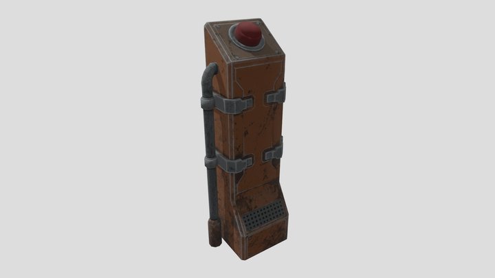 Futuristic Button 3D Model