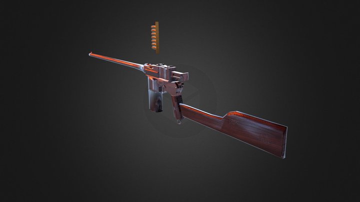 モーゼルC96 (Mauser Schnellfeuer Long ver) 3D Model