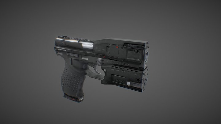 Tengu Sci-fi Pistol 3D Model