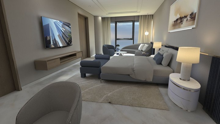 Master Bedroom | Luxury interior visualization 3D Model