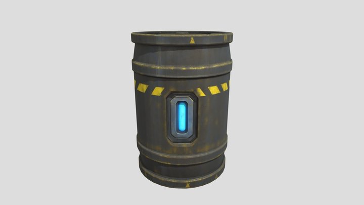 Cyberpunk Barrel (from Cyber Prop Pack Vol.1) 3D Model