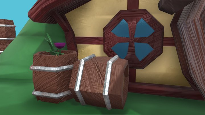 Hobbit house diorama 3D Model