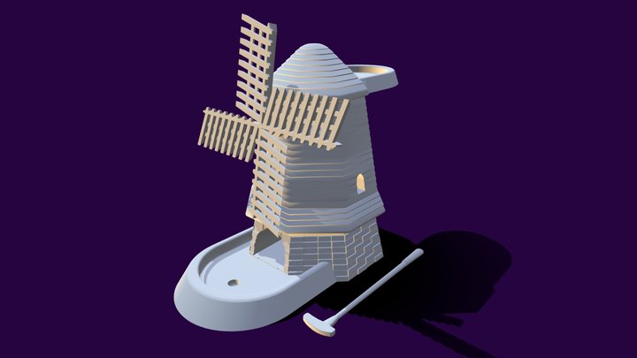 Windmill Dice Tower 3D Model